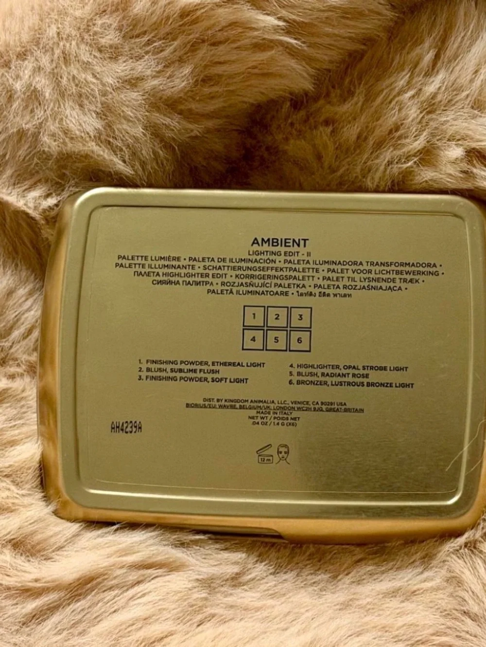 Barneys New York Palette II Gold Decorative Tin with Red & Aqua Accents